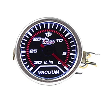 Image de E Support 2&quot; 52mm Jauge de à Vide Pression Universelle pour Voiture Fumé Teinte Len Turbo Boost Gauge Bar LED Lumière Indicateur Instrument
