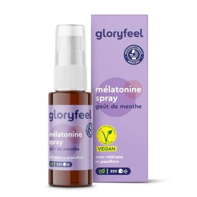 Image de Spray Mélatonine Effet Immédiat, Valériane Lavande Passiflore + Vitamine B6 B1, Goût de Menthe, Flacon 30 ml, Endormissement Rapide &amp; Limite le Jetlag, 100% Végétalien, Sans Additifs