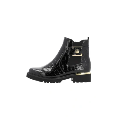 Image de Remonte Bottines à plateau, Femme, Taille: 38, Lackschwarz Matière synthétique