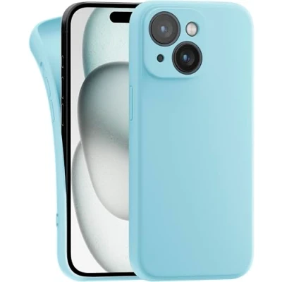 Image de MyGadget Coque Compatible avec Apple iPhone 15 Case TPU Souple &amp; Soft Cover Protection Extra Fine Légère Étui Coloré Anti Choc Bleu pâle