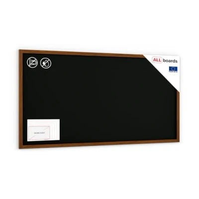 Image de ALLboards Tableau à Craie Noir avec Cadre en Bois Laqué 200x100cm, pour Ecrire