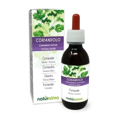 Image de Coriandre (Coriandrum sativum) fruits Teinture Mère sans alcool Naturalma Extrait liquide gouttes 120 ml Complément alimentaire Végétalien ou végan