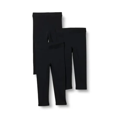 Image de Amazon Essentials Legging Fille, Lot de 3, Noir, 3 Ans