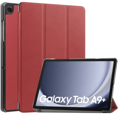 Image de Coque tablette Trifold Samsung Galaxy Tab A9 Plus IMOSHION Rouge Protection intégrale Support pratique