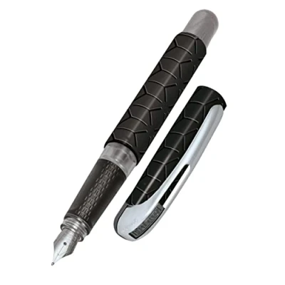 Image de ONLINE stylo à encre College Black Style│ plume ergonomique pour l&#039;école │ moyenne, partie soft grip cartouches d&#039;encre standard rechargeable │idéal enfants