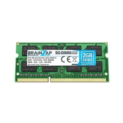 Image de BRAINZAP Memorycity Mémoire RAM DDR3 SO DIMM PC3 10600S 2Rx8 1333 MHz 1,5 V CL9 2 Go