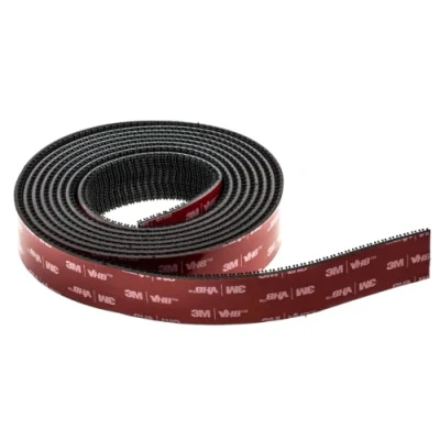 Image de 3M Dual Lock SJ3870, 1 Bande Adhésive De Fixation Pour Voiture, Dashcam, Go Pro, Support Paiement Péage, Fermeture À Pression, Produit Hautement Adhésif, Noir (25,4 mm x 2 m)
