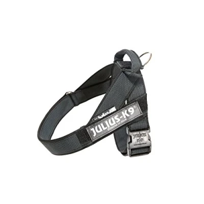 Image de Julius K9, Harnais à sangles IDC Color &amp; Gray, Taille 1, Noir Gris