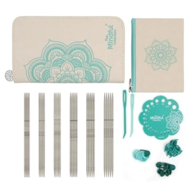 Image de KnitPro ensemble d&#039;aiguilles à double pointe Mindful 6 ensembles d&#039;épingles tricoter extrémité de 5 Gracious pour débutants, professionnels et coffret cadeau