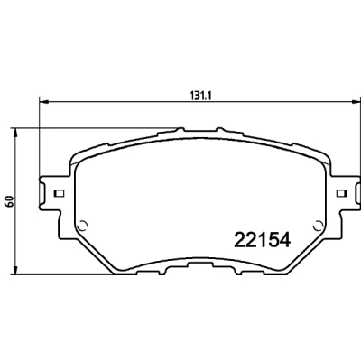 Image de HELLA 8DB 355 032 091 Jeu de plaquettes frein non préparé pour indicateur d&#039;usure avec accessoires MAZDA: 3 3/5 portes, Berline