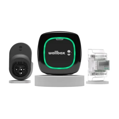 Image de Wallbox Kit Pulsar Plus (chargeur de véhicule électrique, compteur puissance et câble dock) 22 kW, 5 m, T2 Noir