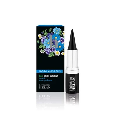 Image de Helan, Deep Black Bio Kajal, Eye Liner en Stick, Couleur Très Noire et Lumineuse sur le Contour des Yeux, au Tracé Décisif Précis, Il Reste Intact Toute La Journée 4g Fabriqué Italie
