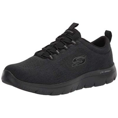 Image de Skechers Wide Fit Summits Louvin Baskets basses, Homme, Taille: 45, Black Polyester