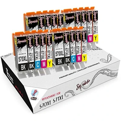 Image de Squuido 20 Cartouches d&#039;encre PGI 570XL CLI 571XL 570 571 compatibles avec Canon Pixma MG5750 MG5751 MG5752 MG5753 MG6850 MG6851 MG6852 MG6853 MG7750 TS5050 TS5051 TS6050 TS6051 TS6052