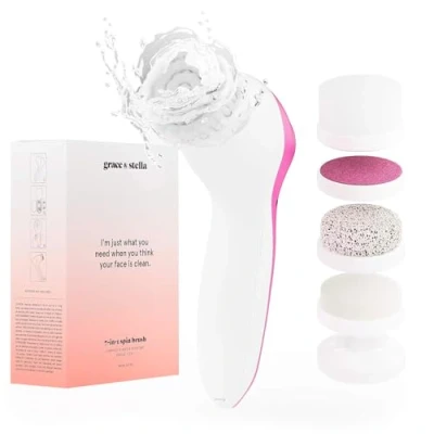 Image de Brosse Rotative de Nettoyage du Visage Grace &amp; Stella Portable et Imperméable Pour le L&#039;exfoliation