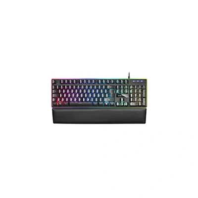 Image de Mars Gaming MK320, Clavier H Mech Red RGB, Repose Poignets, QWERTY Espagnol, Noir