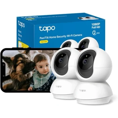 Image de Tapo Caméra Surveillance WiFi intérieure 1080P C200 2 pack, détection de personne, audio bidirectionnel, compatible avec Alexa et Google Assistant, pour Bébé/Animaux