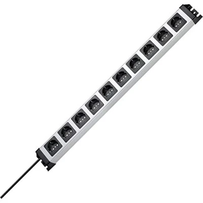 Image de Kopp Powerversal 227120011 Bloc multiprise à 10 Prises Argenté/Noir