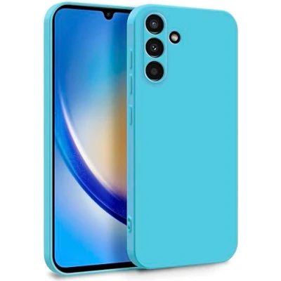 Image de MyGadget Coque pour Samsung Galaxy A34 5G Case Protection Rigide Anti Choc avec Doublure Microfibre Turquoise