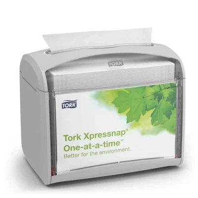 Image de SCA 272613 Tork Xpressnap Distributeur de table, gris clair (Lot 4)