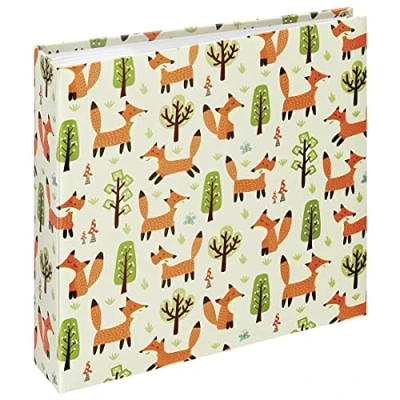 Image de Hama album photo mémo &quot;Forest&quot; (pour 200 photos au format 10 x 15 cm, traditionnel enfant de 22,5 22 100 pages blanches, renards, élégant, emplacement CD) Marron/Beige/Vert/Orange/Blanc