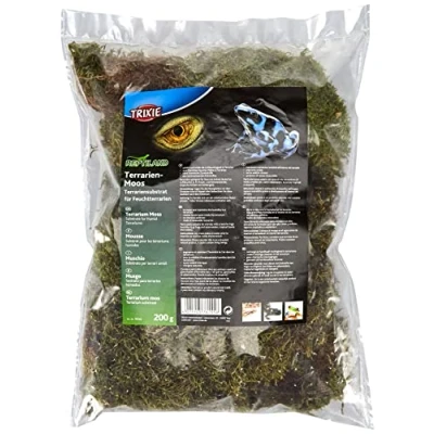 Image de TRIXIE Mousse pour terrariums, Substrat humide, 200 g augmente et maintient l&#039;humidité dans le terrarium,