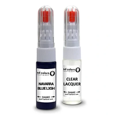 Image de SD COLORS Kit de retouche peinture Bleu marine LX5H compatible avec VW/Audi 20 ML Code couleur (peinture + vernis)