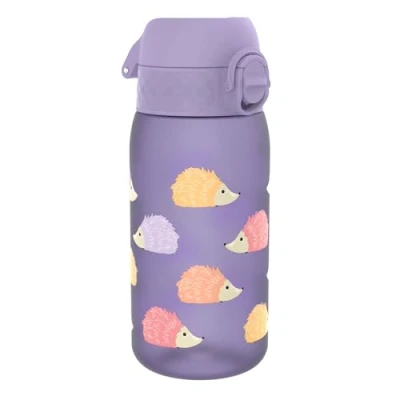 Image de ION8 Gourde Enfant, 350 ml, Anti Fuite, Facile à Ouvrir, Verrouillage Sécurisé, Lavable en Lave Vaisselle, Sans BPA, Poignée de Transport, Nettoyer, Carbone Neutre, Motif Hérissons