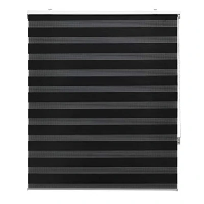 Image de Blindecor Tablier de fenêtre Store Enrouleur Jour et Nuit Double épaisseur Noir 100 x 250 cm Dimensions du Tissu 97 245