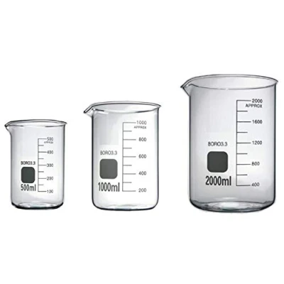 Image de Rocwing verre doseur en borosilicate 3.3 (500 ml + 1000 2000 ml)