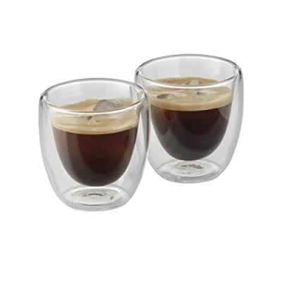 Image de WMF Kult Lot de 2 tasses à expresso double paroi 80 ml Effet flottant Verres thermiques Résistants la chaleur