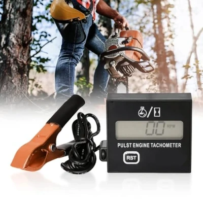 Image de tachymètre numérique inductif à 2 temps avec compteur d&#039;heures, pour moto, fraise neige, motocross, tondeuse gazon, générateur de tronçonneuse
