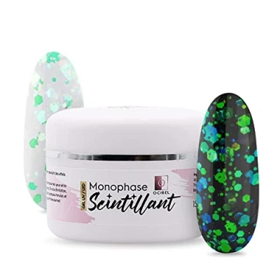 Image de Gel Monophase UV / LED 3 en 1 (Base Construction Finition) 15 g Scintillant N4