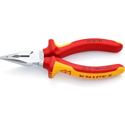 Image de Knipex Pince universelle multifonctions chromée, isolées par gaines bi matière, certifiées VDE 145 mm 08 26