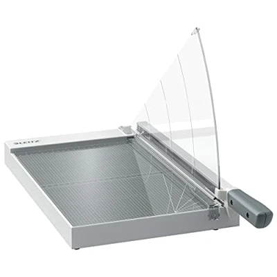 Image de Leitz Precision Office 90210000 Cisaille A4+, Capacité 15 Feuilles, Longueur de Coupe 381 mm, Lame en Acier, Repères d&#039;Alignement, Ligne Lumineuse &amp; Protège
