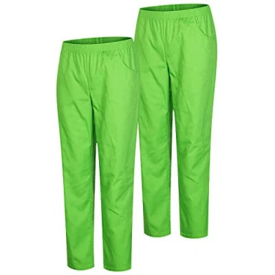 Image de Misemiya Pack 2 pcs Pantalon SANITAIRE Unisex Uniformes MEDICALES SANITAIRES DE Travail Réf 8312 * Large, Vert Pomme 21