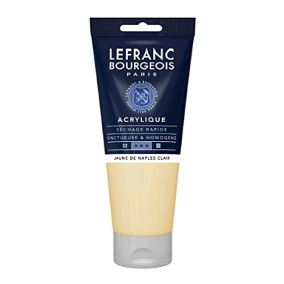 Image de Lefranc Bourgeois Acrylique Fine Tube 200ml Jaune De Naples Clair