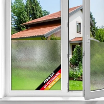 Image de d c fix film fenêtre anti regard autocollant Laiteux opaque adhésif et décoratif brise vue cache pour vitre, vitrage, douche 45 cm x 2 m