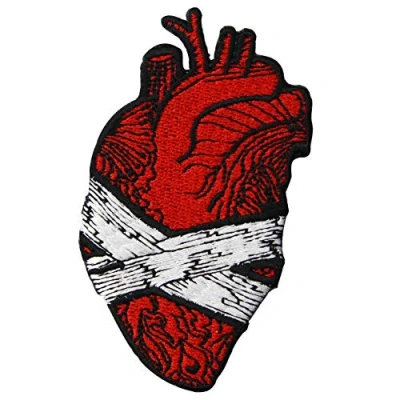 Image de Patch brodé en forme de Sauve mon coeur, à coudre ou coller avec fer repasser