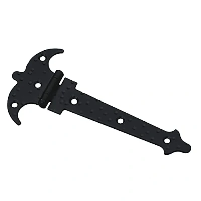 Image de Amig Charnière à deux lames modèle 551 en acier Finition style forgé pour portes battantes planes d’entrée et de passage extérieures intérieures d’armoires 90 x 55 1,5 mm, Noir