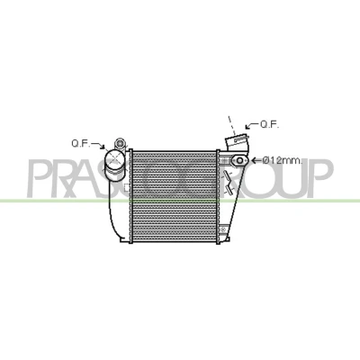 Image de PRASCO AD016N004 Intercooler avec raccords rapides VOLKSWAGEN: Golf 4, Bora Berline, Variant, SEAT: Leon I 3/5 portes, Toledo 2 Limousine