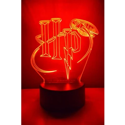 Image de Harry Potter Lampe illusion 3D LED de chevet Couleurs changeantes Interrupteur tactile Décoration bureau Télécommande