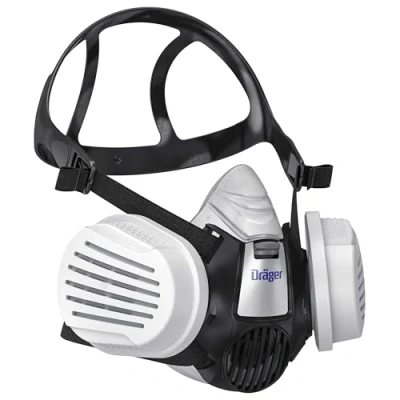 Image de Dräger X plore 3300 Demi masque poussières artisanat avec filtres P3 R résistant à l’eau contre des particules fines taille S