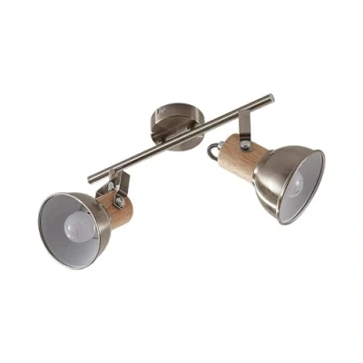 Image de Lindby Spot Dennis à intensité variable (Moderne) en Gris Métal e. a. pour Cuisine (à 2 lampes, E14), Lampe encastrable, plafonnier, applique