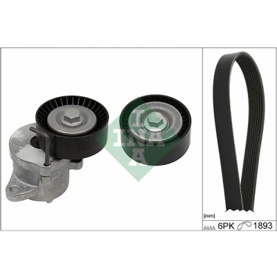 Image de INA 529 0349 10 Jeu de courroies trapézoïdales à nervures Contrôler et changer roue libre alternateur si nécessaire OPEL: Astra J 5 portes