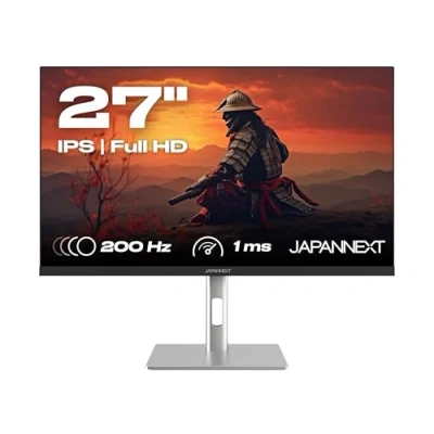 Image de JAPANNEXT Ecran PC Gamer 27&quot; IPS Full HD (1920x1080) 200Hz 0.5ms Hauteur &amp; Inclinaison réglable (HSP) Haut parleurs intégrés G Sync/FreeSync Garantie 2 Ans JN I270FHD200F HSP