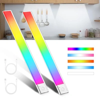 Image de Comius Sharp Reglette LED Lampe, 40CM Lampe Rechargeable, Barre Cuisine avec Détecteur de Mouvement Intérieur, Lumière Sans Fil Batterie2200mAh, pour Escaliers/Chambre/Armoire