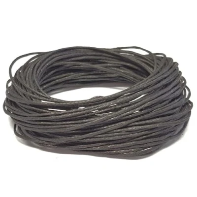 Image de Bijoux pour Présentoirs Coton Ruban Ciré 10M à Boules Serties Noir 1mm