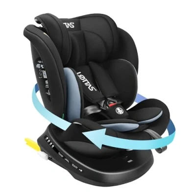 Image de LETTAS i Size Siège Auto Isofix 360Pivotant Groupe 0+1/2/3, de la naissance à 12 ans(0 36 kg), 40 150 cm ECE R129