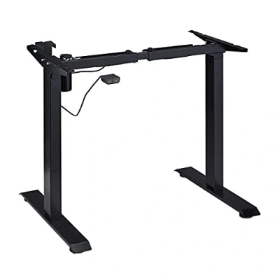 Image de relaxdays Pied de Bureau réglable en Hauteur, électrique, Extensible, tréteau, 71 121 cm, Cadre Table, Acier, Noir